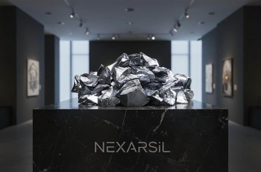 NEXARSiL polysilicon — electronic-grade silicon on product pedestal